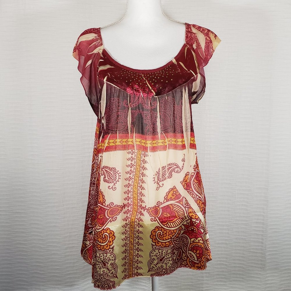 ** FINAL PRICE  ** Multi color Shark Hem Tunic